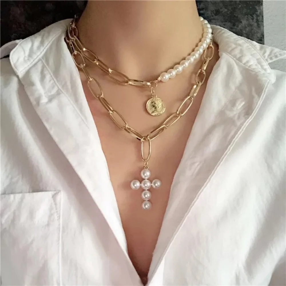 🌟 Gold Fashion Chunky Necklace Statement